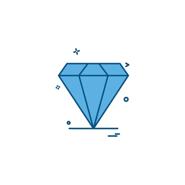 Diamante Joya Icono Diseño Vector — Vector de stock