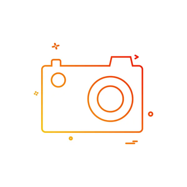 Cam Pic Picture Photo Icon Vector Design — Stock Vector