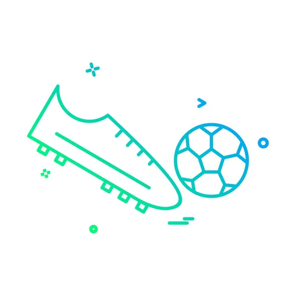Schuhe Fußball Ikone Vektor Design — Stockvektor