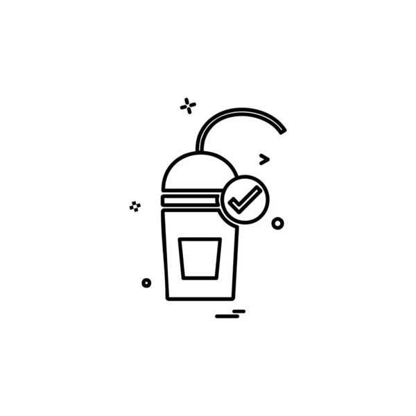 Drink Icon Design Bunte Vektorillustration — Stockvektor