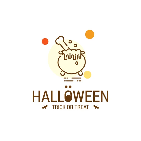 Happy Halloween Design Typography White Background Vector Illustration — Stock Vector