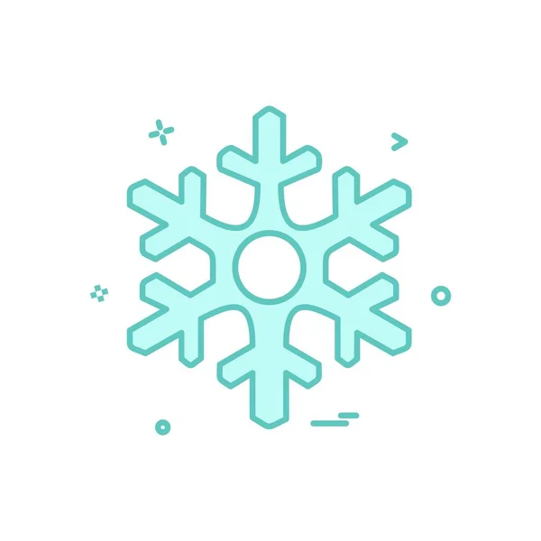 Kerstmis Sneeuwvlokken Pictogram Ontwerp Vector — Stockvector