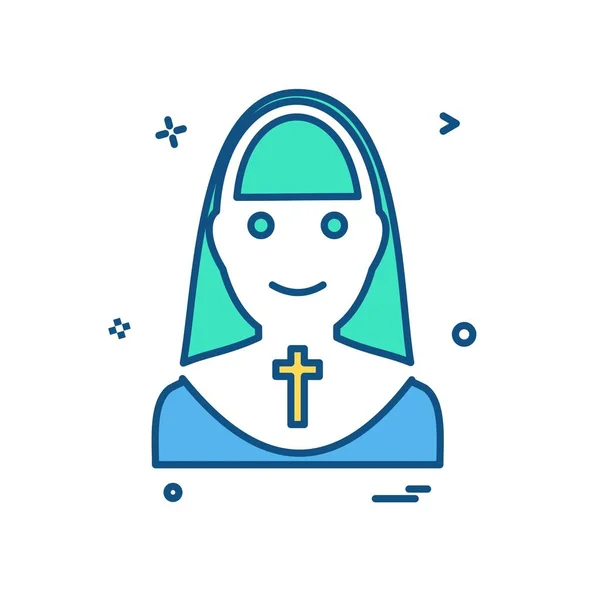 Schwester Icon Design Vektor — Stockvektor