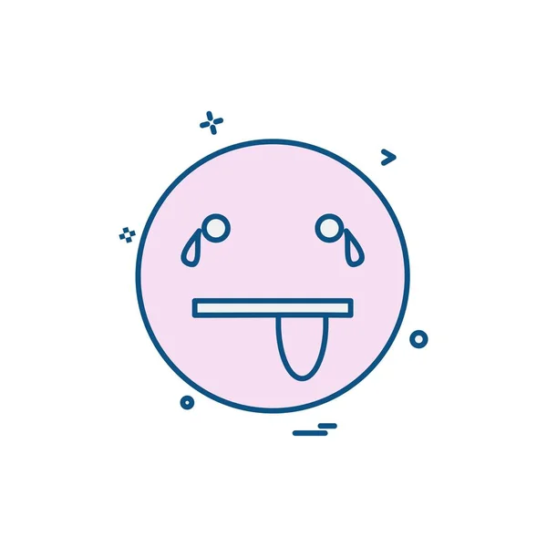 Emoji Icon Design Bunte Vektorillustration — Stockvektor