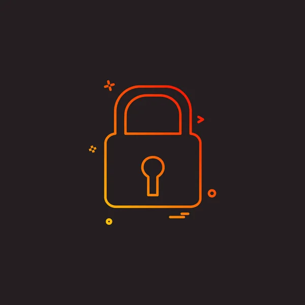 Lock Close Icon Vector — Stock Vector