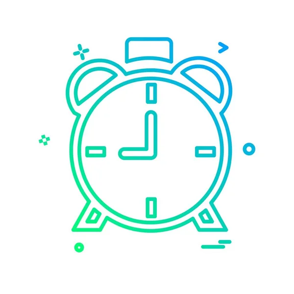 Reloj Icono Plano Vector Ilustración — Archivo Imágenes Vectoriales