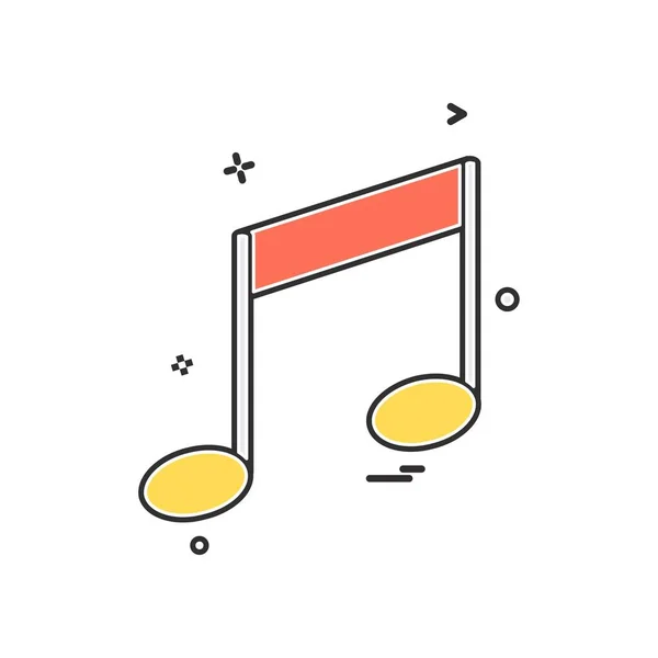 Musique Média Son Icône Vectoriel Design — Image vectorielle