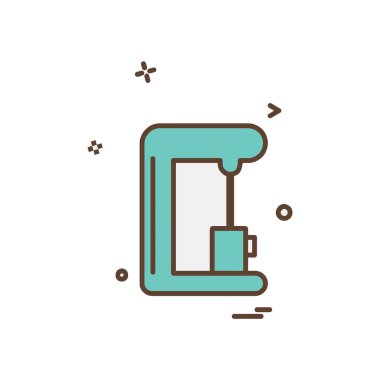 İçki simgesi tasarım, renkli vektör çizim 