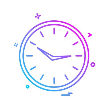 saat düz ikon vektör illüstrasyonu 