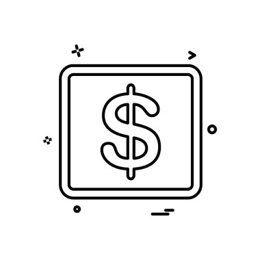 Doları simge tasarlamak vektör