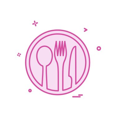 Gıda simgesi tasarım vektörü