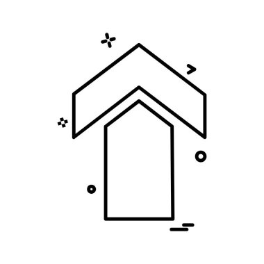 Yukarı ok simgesi tasarım vektörü