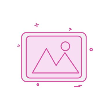 Görüntü simgesi tasarım, renkli vektör çizim