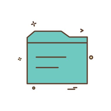 Klasör simgesi tasarım vektör illustr