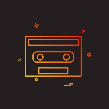 Siyah arka plan üzerinde renkli ortam simgesi