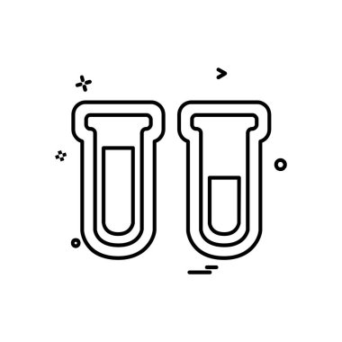 Tüp simgesi tasarım, renkli vektör çizim