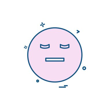 Emoji simgesi tasarım, renkli vektör çizim