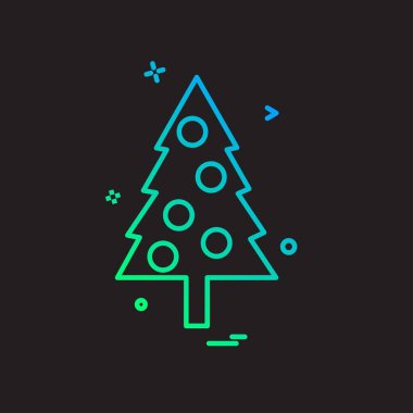 Noel ağacı simge tasarlamak vektör