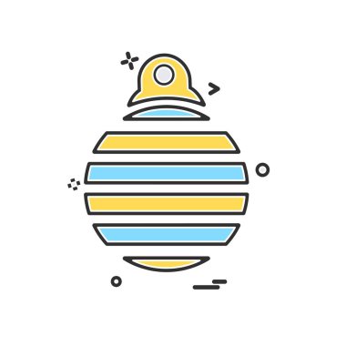 Noel top simge tasarlamak vektör