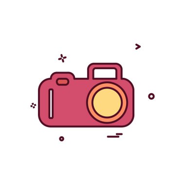 Kamera simgesi tasarım vektörü