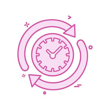 saat düz ikon vektör illüstrasyonu 