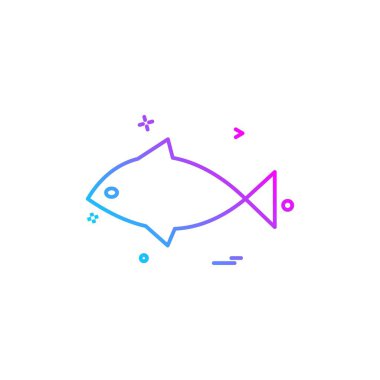 Balık simgesi tasarım vektörü 