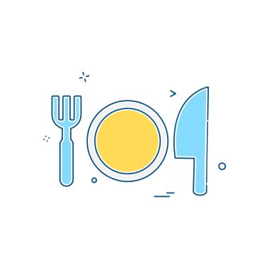 Mutfak simgesi tasarım vektörü 