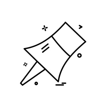 PIN düz simge vektör çizim 