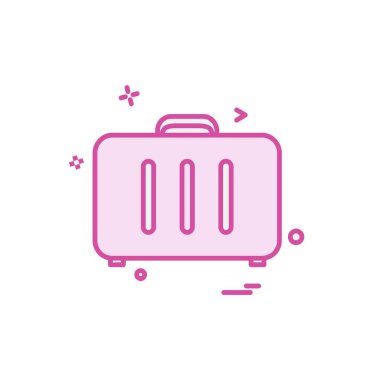 Çanta simgesi tasarım vektörü