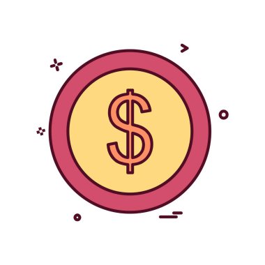 Doları simge tasarlamak vektör