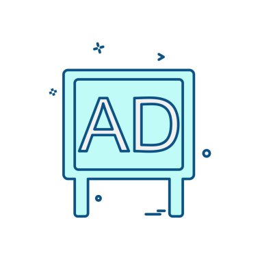 Bill board simgesi tasarım vektörü 