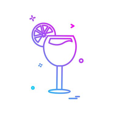 İçki simgesi tasarım, renkli vektör çizim 