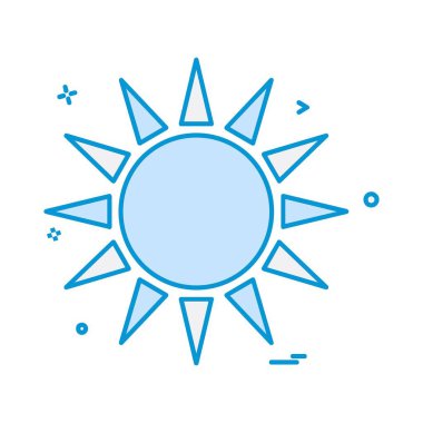 Güneş simgesi tasarım vektörü