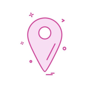 PIN düz simge vektör çizim 