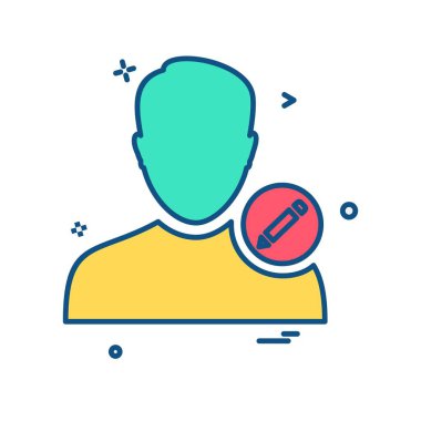 Avatar erkek simge tasarım vektörü