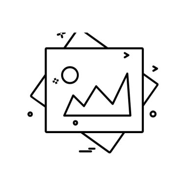 Resim simge tasarlamak vektör 