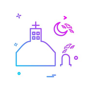 Cadılar Bayramı simgesi tasarım vektörü