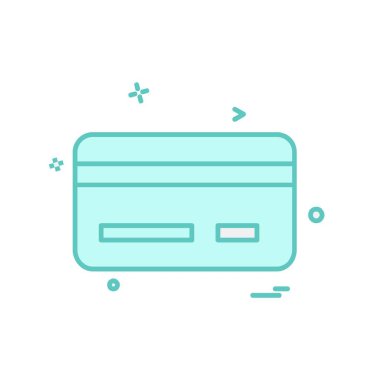 Kredi kartı simgesi tasarım, renkli vektör çizim