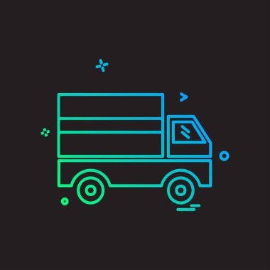 Kamyon simgesi tasarım vektörü