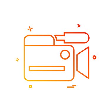 Kamera simgesi tasarım vektörü