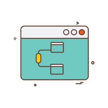 Web yerleşim simgesi tasarım vektörü