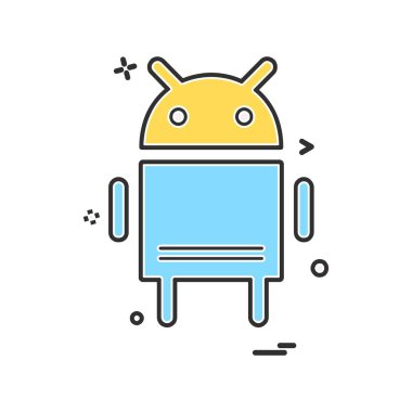 Android düz simge vektör çizim 