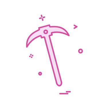 Çalışma araçlar simgesi tasarım, renkli vektör çizim 