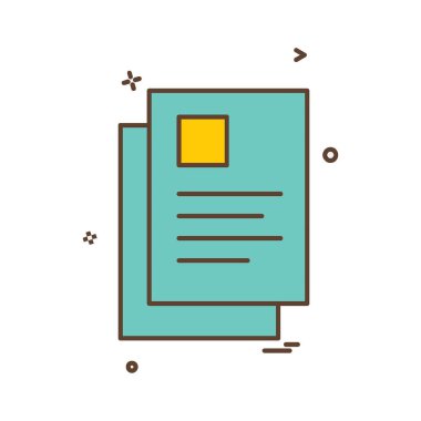 Belge simgesi tasarım vektörü