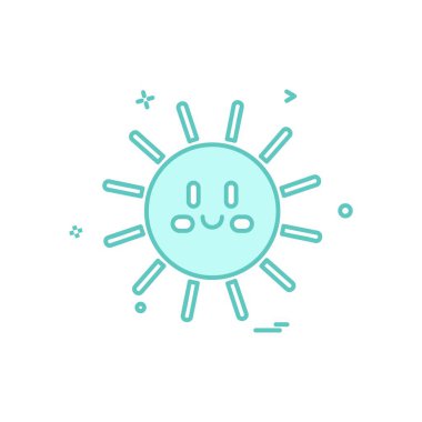 Güneş simgesi tasarım vektörü