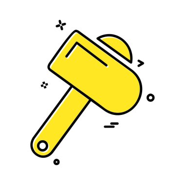 Çalışma araçlar simgesi tasarım, renkli vektör çizim 