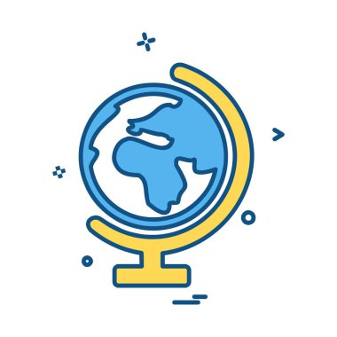 Dünya küre simge tasarlamak vektör 