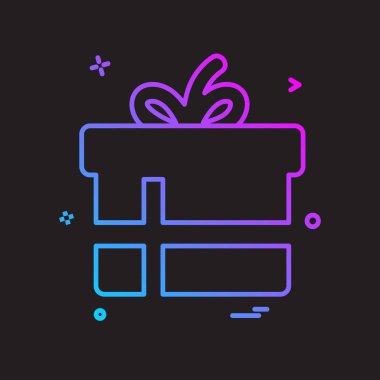 Giftbox simge tasarlamak vektör