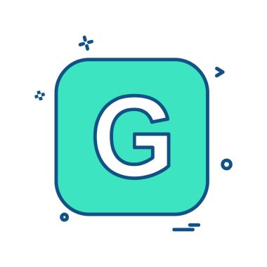 İngilizce alfabe simge tasarlamak vektör 