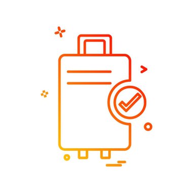 Seyahat çanta simge tasarlamak vektör